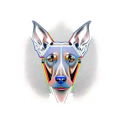 three headed Doberman tattoo design idea