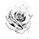 rose drawing tattoo design idea