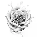 rose drawing tattoo design idea