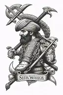sikh warrior usmc tattoo design idea