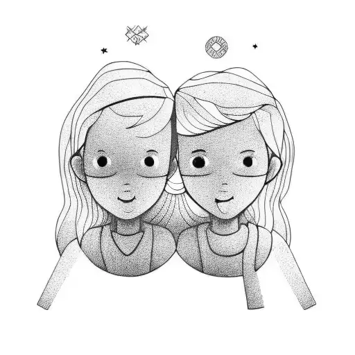  children holding hands tattoo design idea