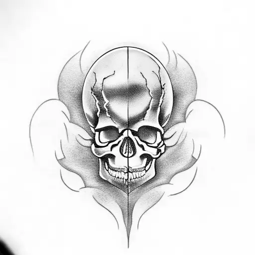 a skull turning into a head with the subtitles memento mori and memento vivere tattoo design idea