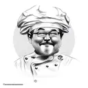 passed away step dad chef tattoo design idea
