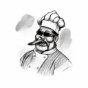 passed away step dad chef tattoo design idea