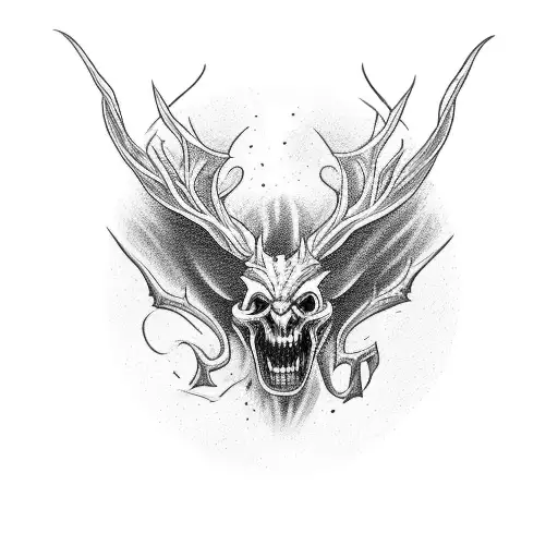 full body thestral as a patronum spell from harry potter tattoo design idea