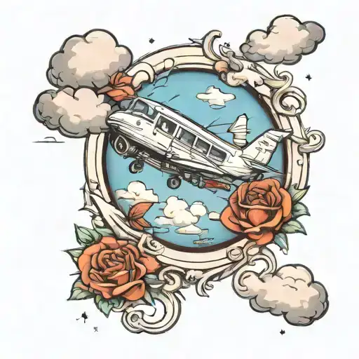 sky is the limit tattoo design idea