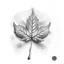 a five leaf black clover  tattoo design idea