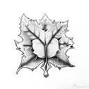 a five leaf black clover  tattoo design idea