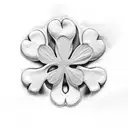 a five leaf clover  tattoo design idea