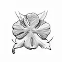 a five leaf clover  tattoo design idea