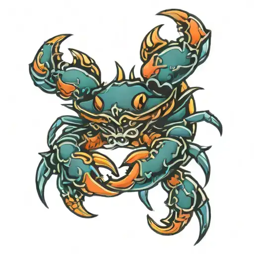 Alabama crab dangler tattoo design idea