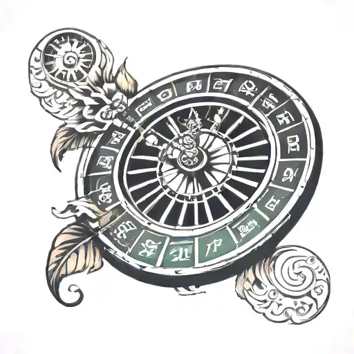 roulette wheel tattoo design idea