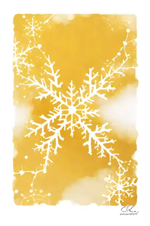 snowflake design with a neuron intertwined tattoo design idea