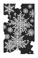 neuron connections with a snowflake tattoo design idea