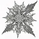 neuron connections with a snowflake tattoo design idea