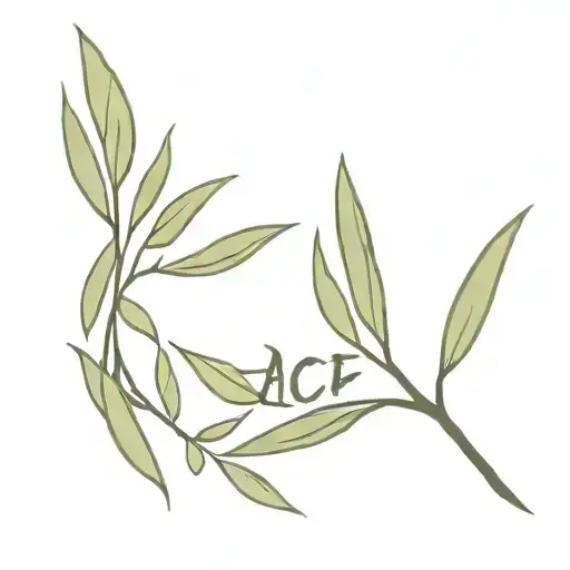 olive branch with the words peace in greek tattoo design idea
