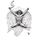 fall of icarus tattoo design idea