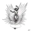 fall of icarus tattoo design idea