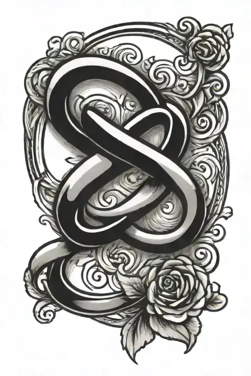 Infinity Symbol with heart tattoo design idea
