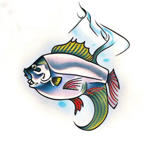 Large 'Tropical fish' Temporary Tattoo (TO00059827) | eBay