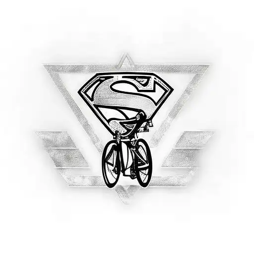 So i like the Superman symbol and cycling on a roadbike. What tattoo should i get? tattoo design idea