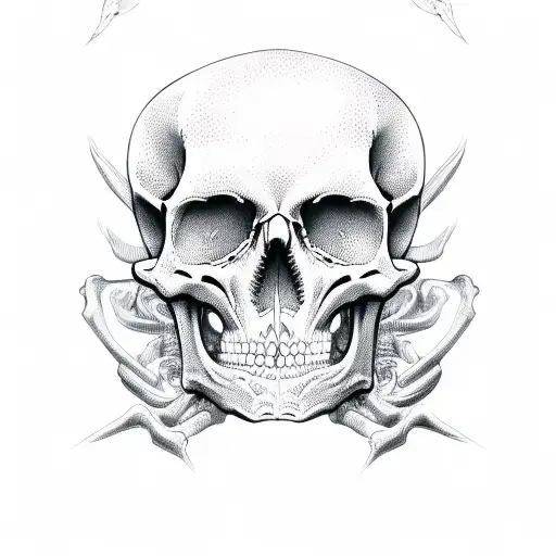 skeleton tattoo design idea