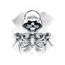 skeleton tattoo design idea