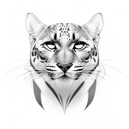 A gasman with panther-like qualities tattoo design idea