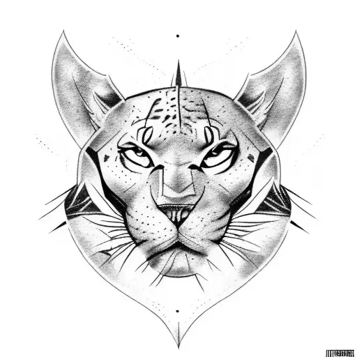 A cage fighter with a panther tattooed on their back, ready for battle tattoo design idea