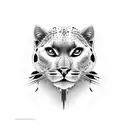 A gasman with panther-like qualities tattoo design idea