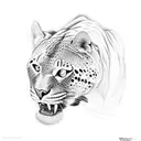 A gasman with panther-like qualities tattoo design idea