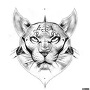 A cage fighter with a panther tattooed on their back, ready for battle tattoo design idea