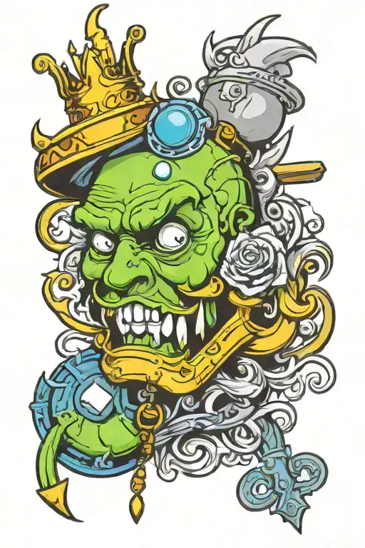 krone tattoo design idea