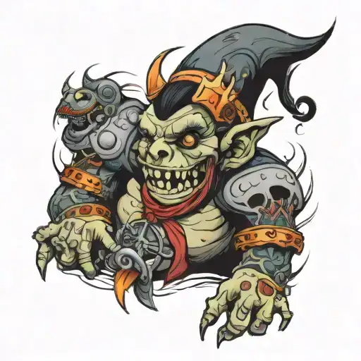 troll tattoo design idea