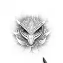 Cobra emerging from a flower bud tattoo design idea