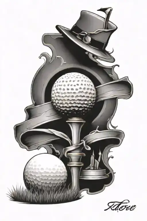 a tatto for my dad that has golf and keystone beer in it  tattoo design idea
