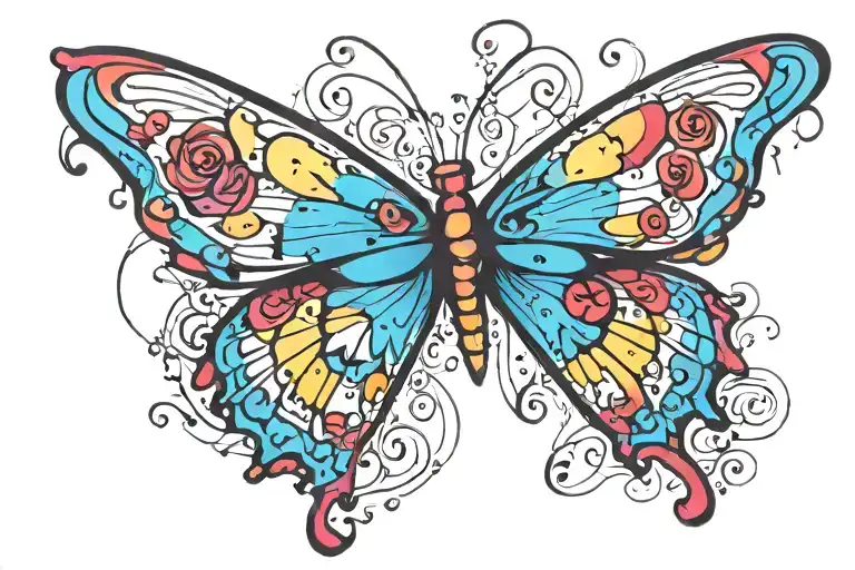 butter fly tattoo design idea