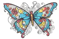 butter fly tattoo design idea