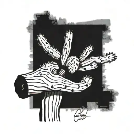 Saguaro cactus wrapping around bicep and shoulder  tattoo design idea