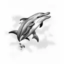 Dolphin tattoo design idea