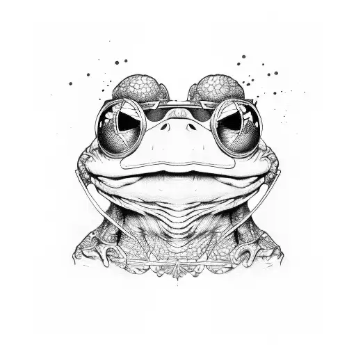 Samurai frog tattoo design idea