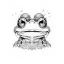 Samurai frog tattoo design idea