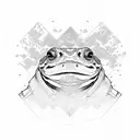 Samurai frog tattoo design idea