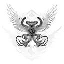 Scorpion Eagle Phoenix  tattoo design idea