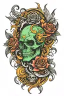 Thrive in chaos tattoo design idea
