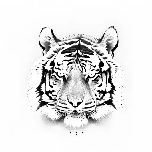 tiger with text veere tattoo design idea