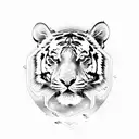 tiger with text veere tattoo design idea