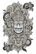 Cambodian elements symbolizing tattoo design idea