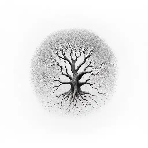 No tree can go to heaven unless it’s roots reach down to earth tattoo design idea