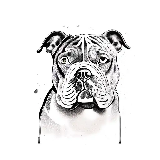 american bully  tattoo design idea
